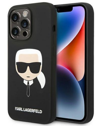 Калъф Karl Lagerfeld - Karl Head, iPhone 14 Pro, черен - 2